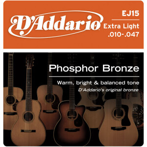 Daddario EJ15 Acoustic Strings Extra Light Phosphor...