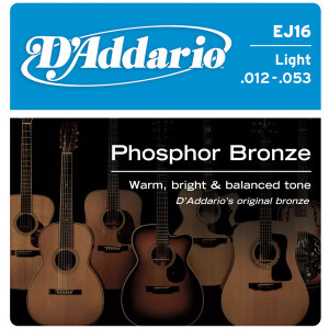 Daddario EJ16 Acoustic Strings Light Phosphor Bronze 012-053