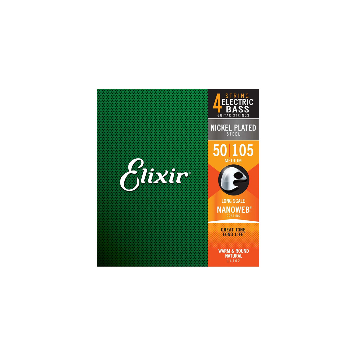 Elixir 14102 Saiten für E-Bass Heavy 4-Saiter 050 - 105