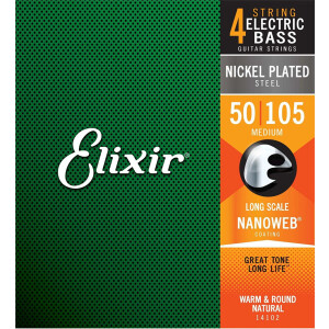 Elixir 14102 Saiten für E-Bass Heavy 4-Saiter 050 - 105