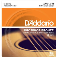 Daddario EJ41 Acoustic Strings Extra Light Phosphor Bronze 12-STRING 009 - 045/026