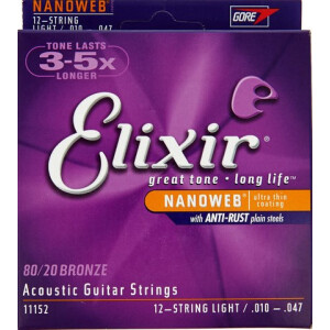 Elixir 11152 Acoustic Strings Light Bronze 12-STRING 010...