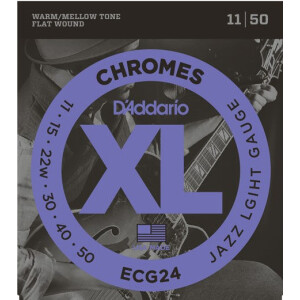 Daddario ECG24 Jazz-Gitarrensaiten Jazz Light Chromes...